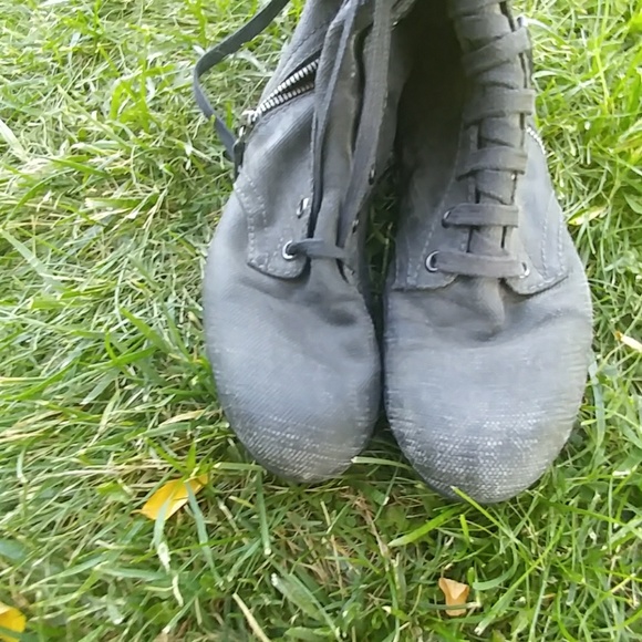 Giuseppe Zanotti charcoal gray lace up boots - Picture 4 of 8